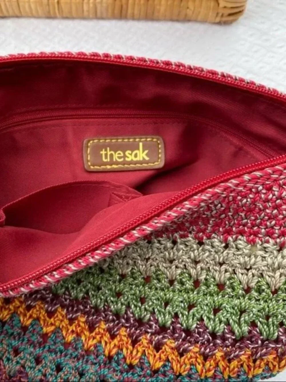 The Sak Peace Sign Crossbody Crochet Bag Purse NEW - Picture 6 of 7